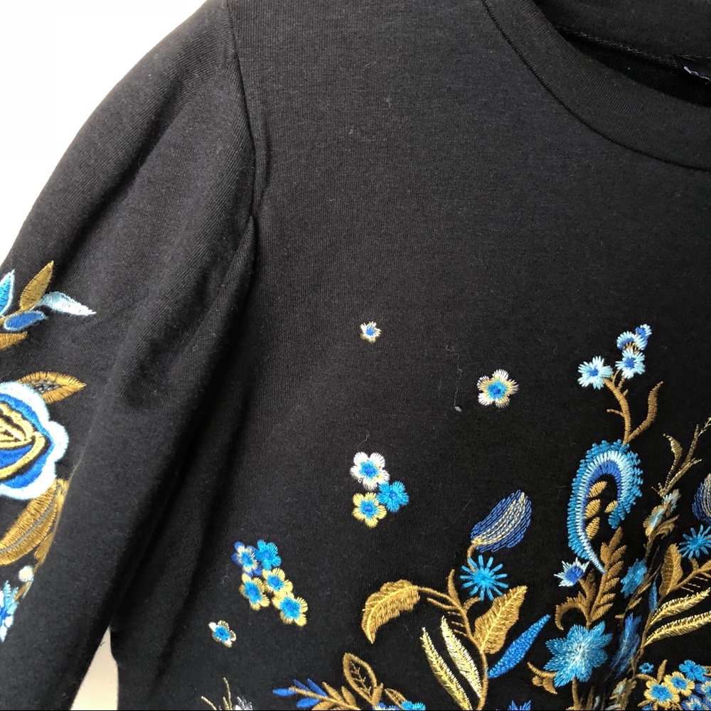 ๐HP๐Drew black floral sweatshirt NWT - Picture 4 of 8